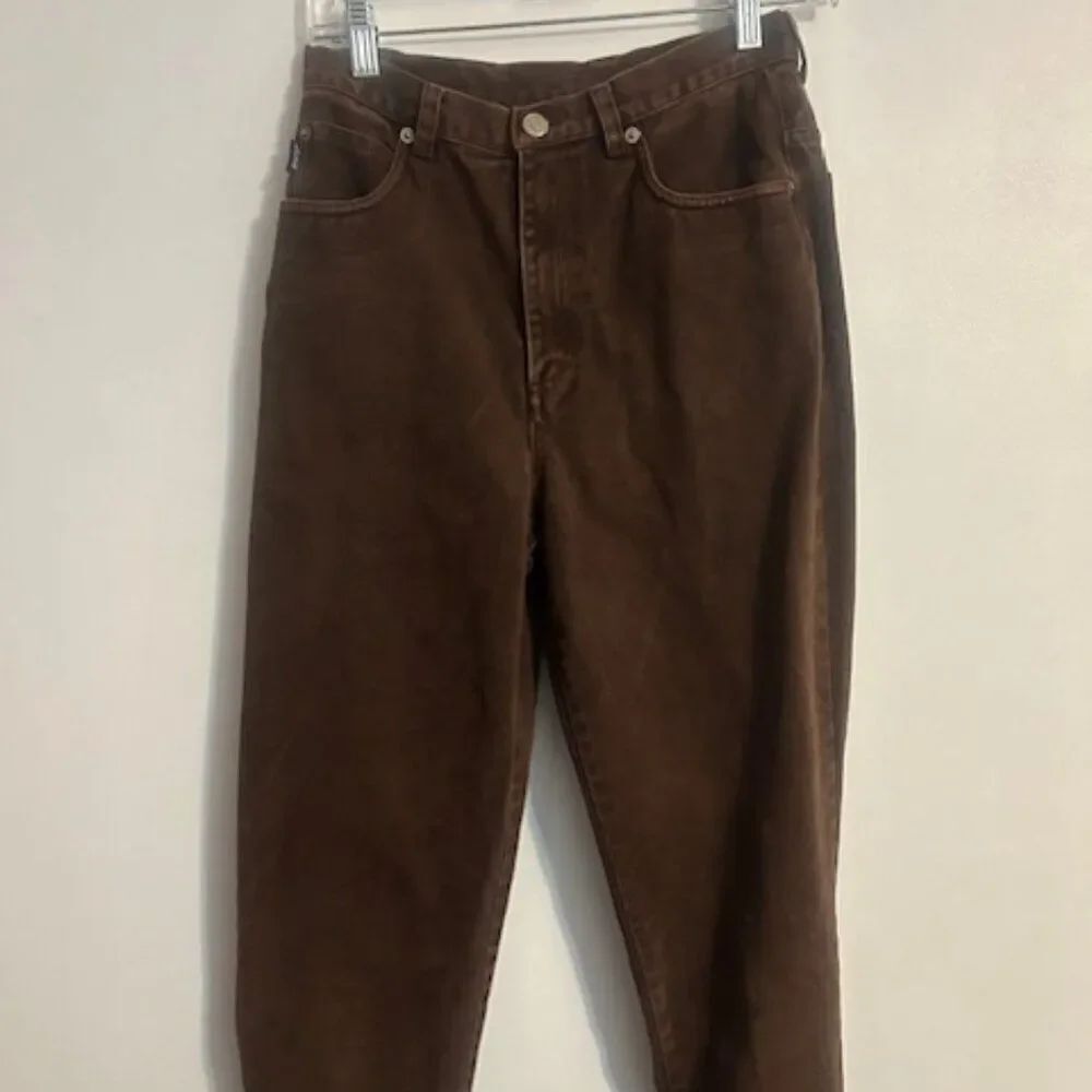 Lauren Ralph Lauren Brown distressed 5 pocket denim jeans, size 8P